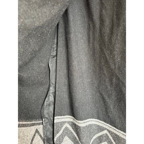 Vintage Jones New York Country wool fringe blanket midi skirt Size 8 - Picture 4 of 6
